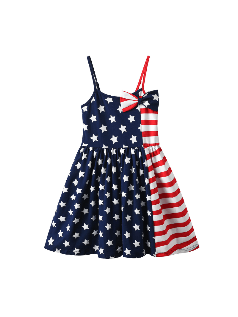 Independence Day Cotton Dress for Little Girls Independence Day Cotton Dress for Little Girls
