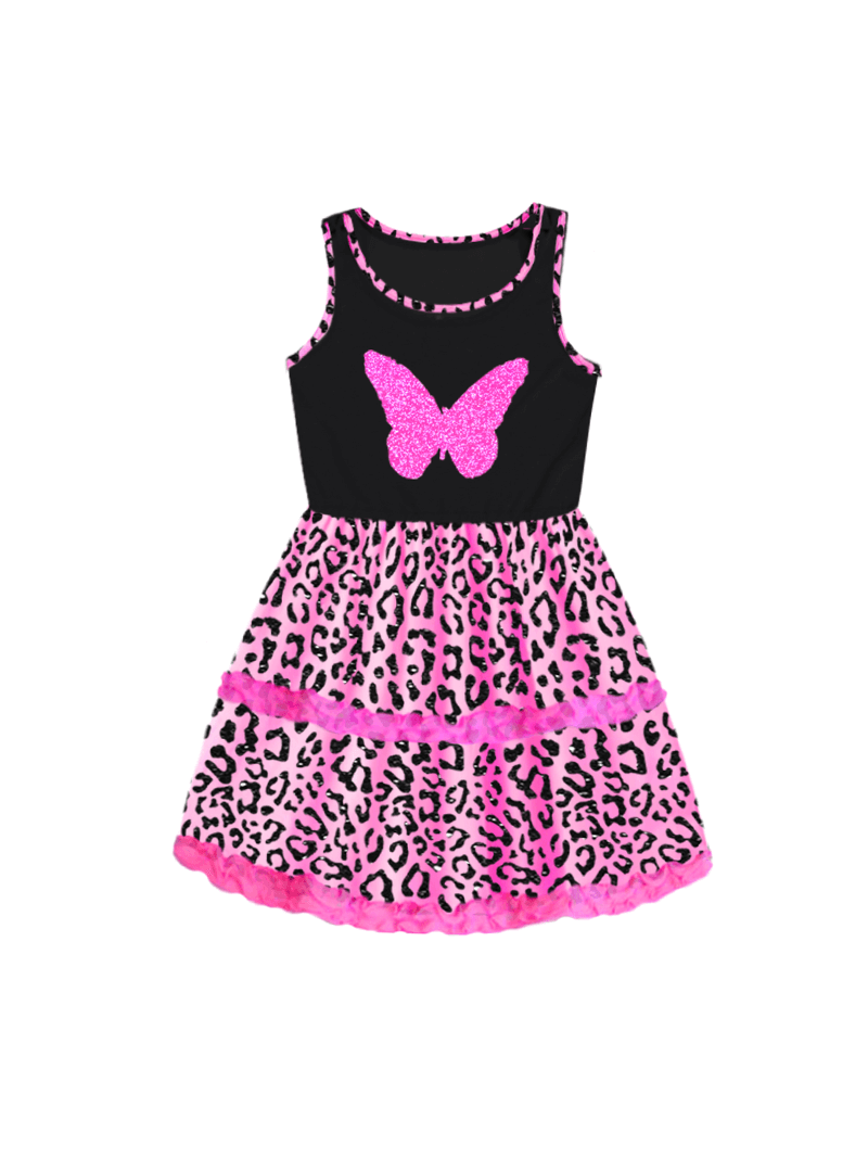 Leopard Pink Cotton Dress