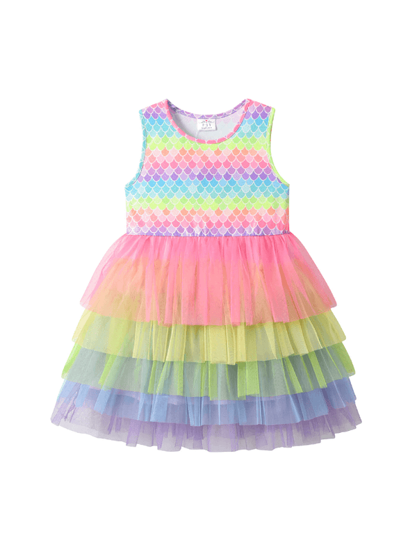 Multicolored-Mermaid-Tutu-Dress