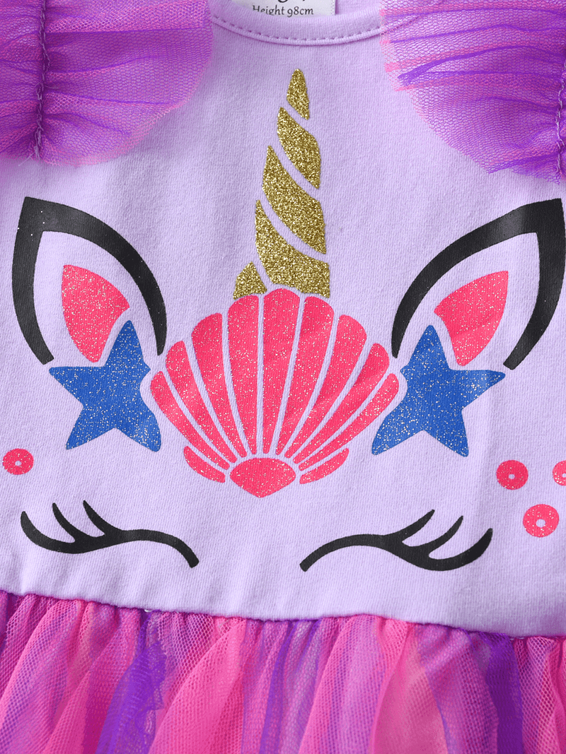 pink and violet unicorn dress Girl's Pink & Violet Unicorn Dress Size 10/12