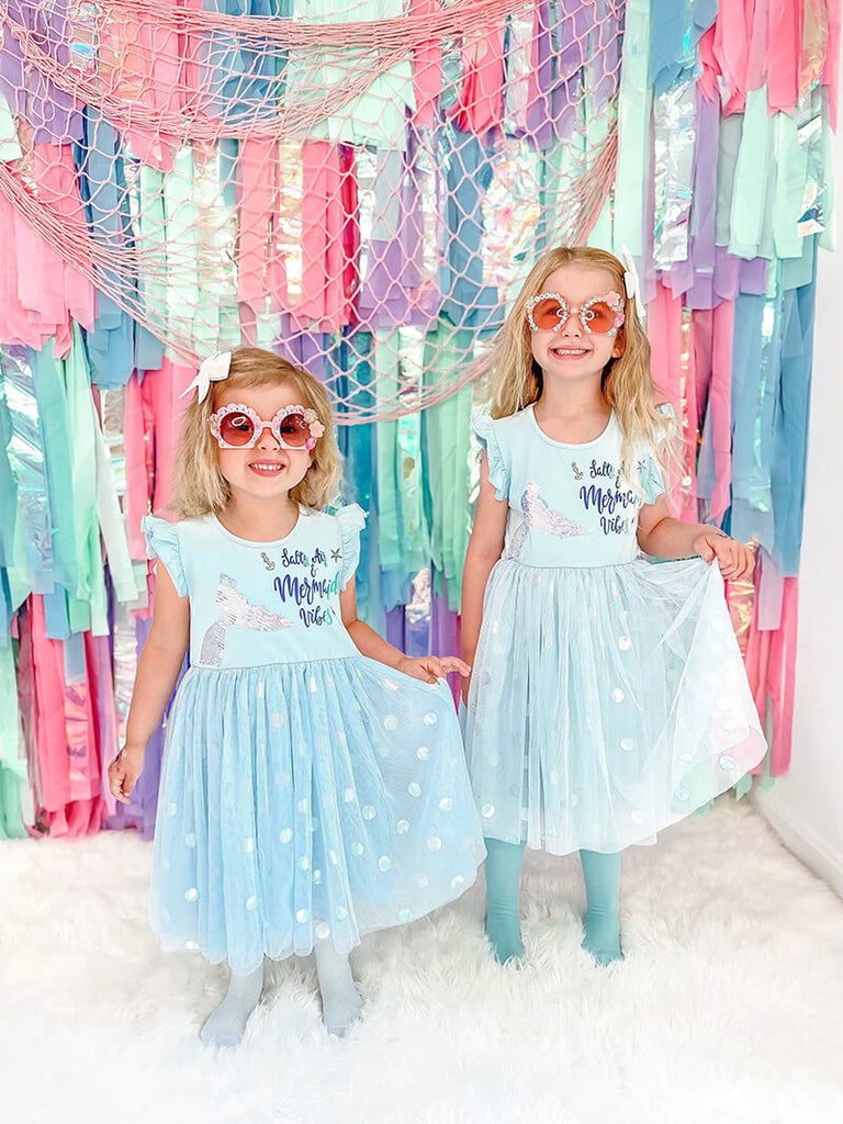 Shimmer Dot Mermaid Tutu Dress