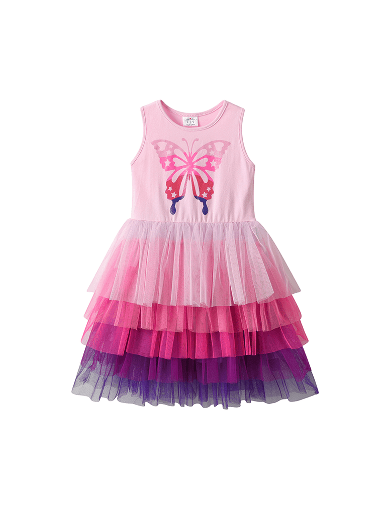 Pink Butterfly Tutu Dress