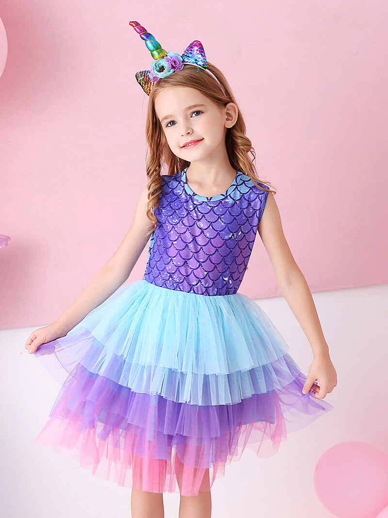 Blue Shimmer Mermaid Tutu – Vikita