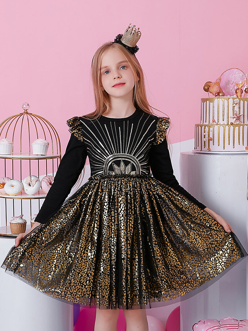 Black Golden Toddler Tutu Dress – Vikita