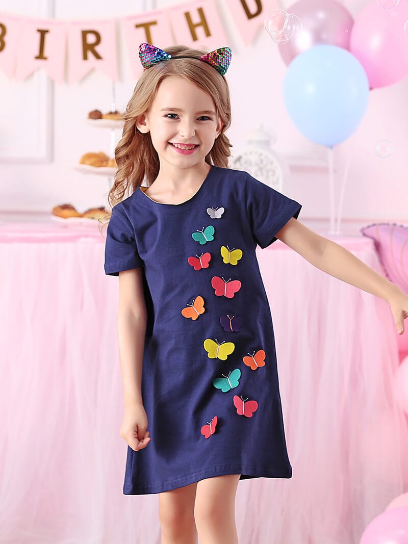 Butterfly Toddler T-Shirt Dress Butterfly Toddler T-Shirt Dress