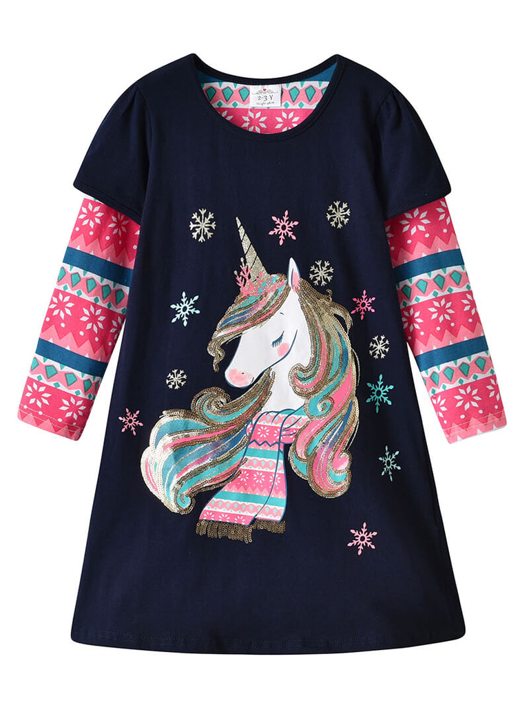 GILTTERY UNICORN CASUAL DRESS