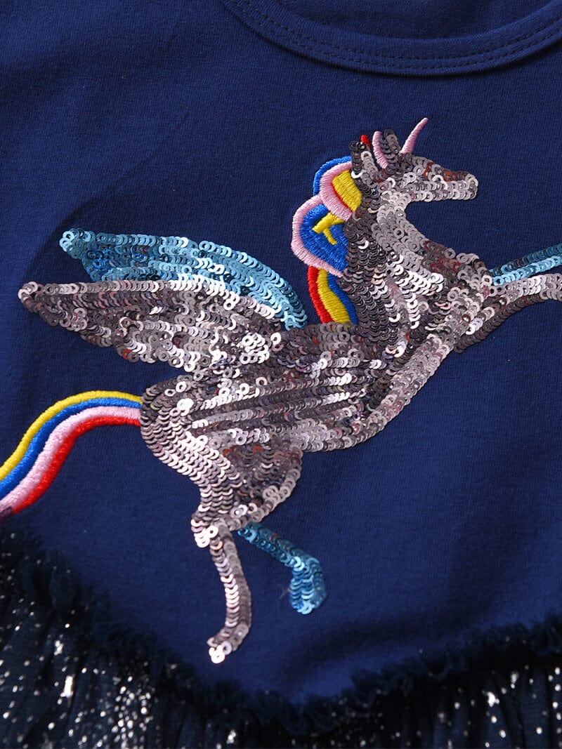 Glittery Unicorn Stardust Tutu Dress Tutu Dress Vikita