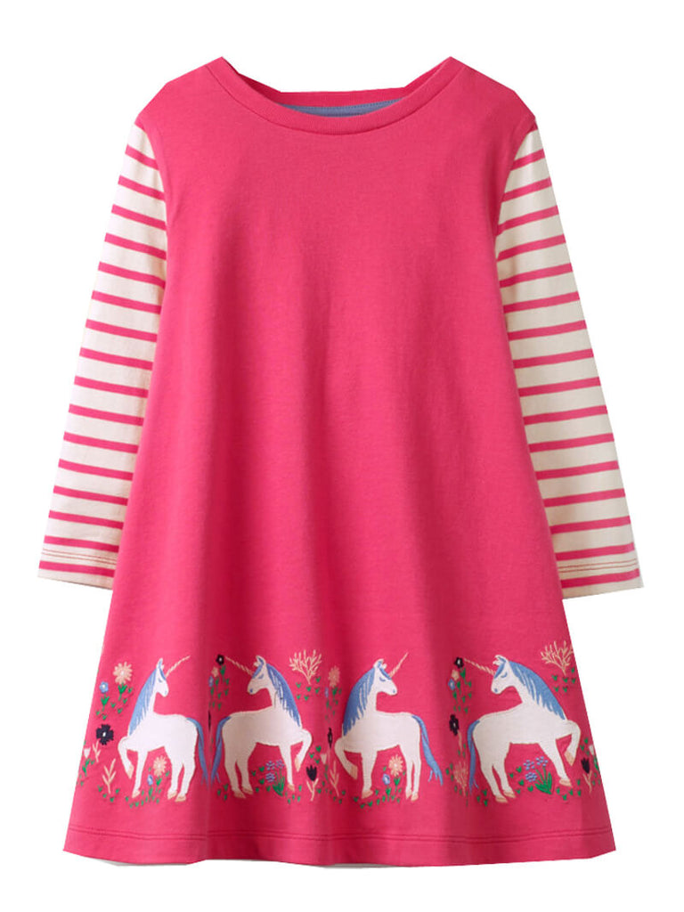 Pastel Pink Unicorn Cotton Dress