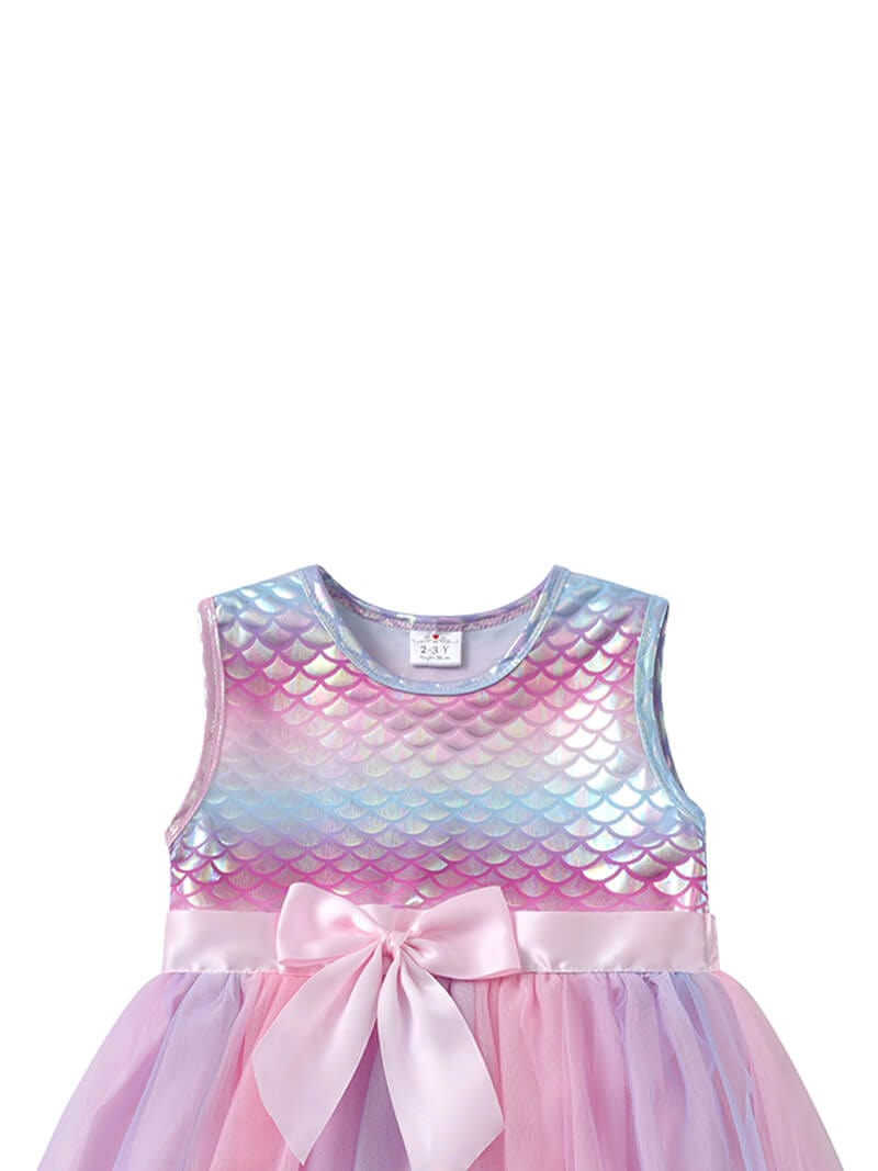 Pink Bowtie Tulle Toddler Dress Tutu Dress Vikita