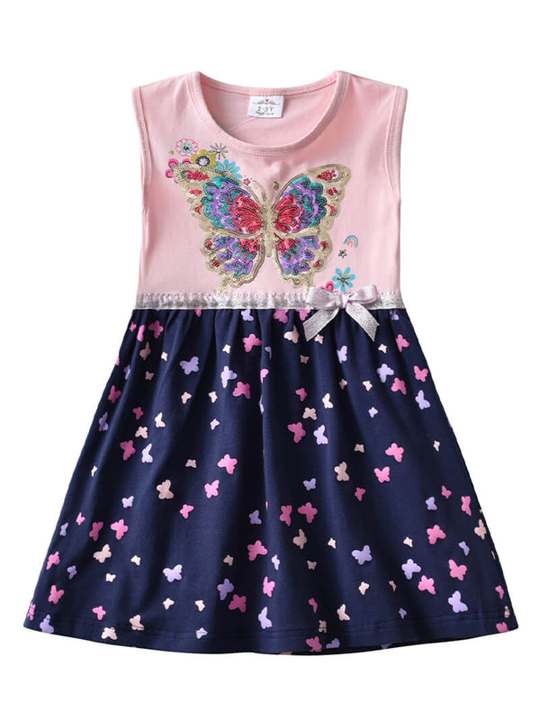 Sleeveless Shimmer Butterfly Dress