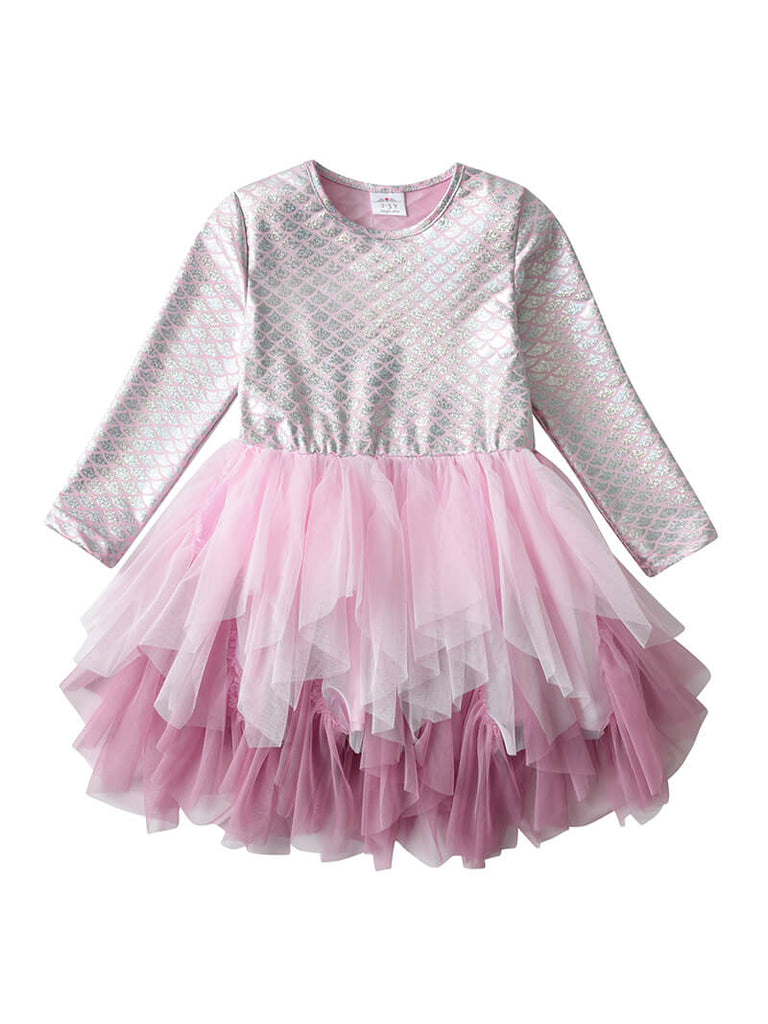 Long Sleeve Pink Tutu- Mermaid