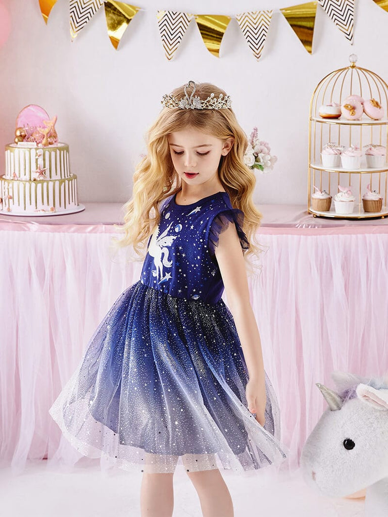 Ruffle Sleeve Stardust Tutu Dress Tutu Dress Vikita